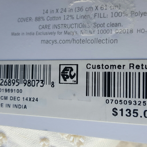 Hotel Collection Honeycomb 14" x 24" Decorative Pi - Picture 4 of 5